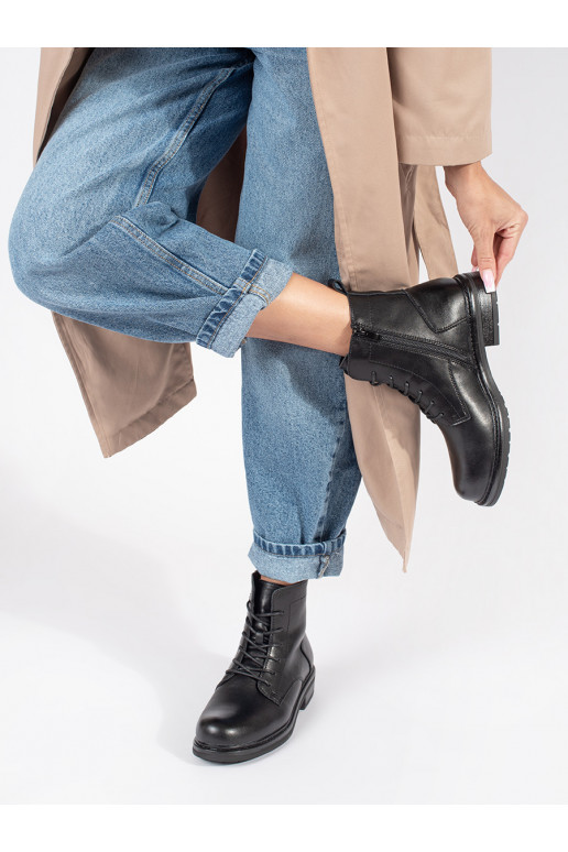 Juodos spalvos su raištukais moteriški batai   Sergio Leone