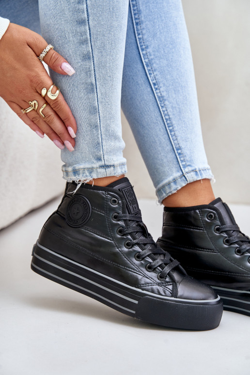 pašiltinti Laisvalaikio bateliai su platforma OO274A471 Juodos spalvos pašiltinti Laisvalaikio bateliai su platforma OO274A471 Juodos spalvos