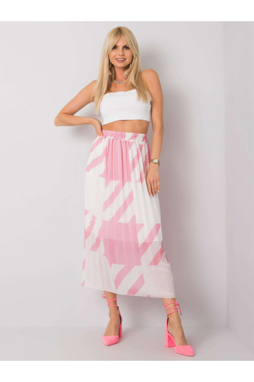 Rožinis plisuotas Maxi sijonas Isidora