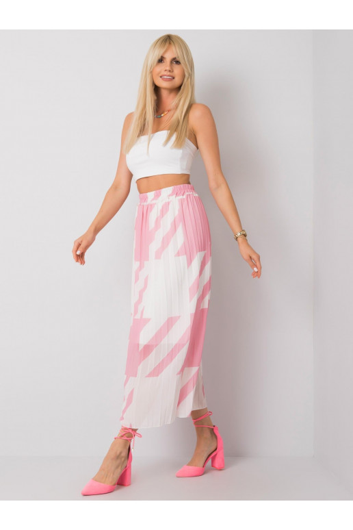 Rožinis plisuotas Maxi sijonas Isidora