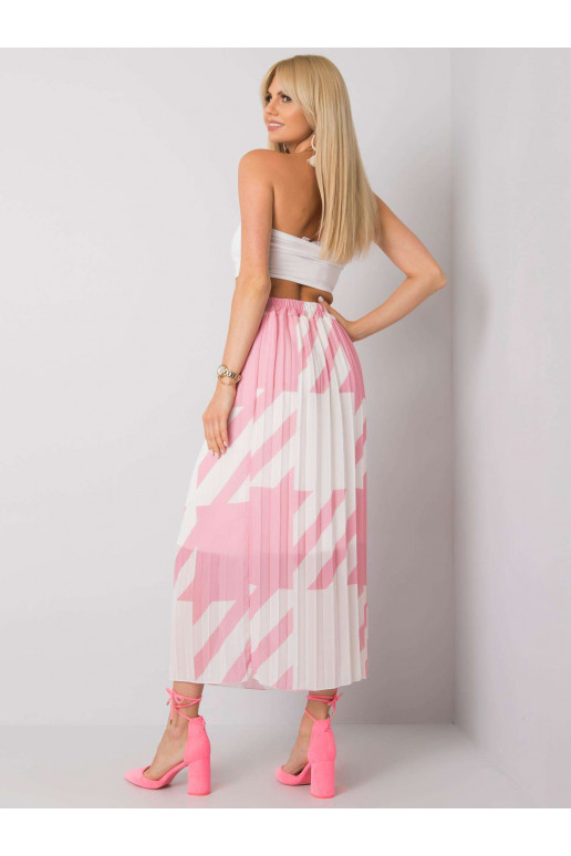 Rožinis plisuotas Maxi sijonas Isidora