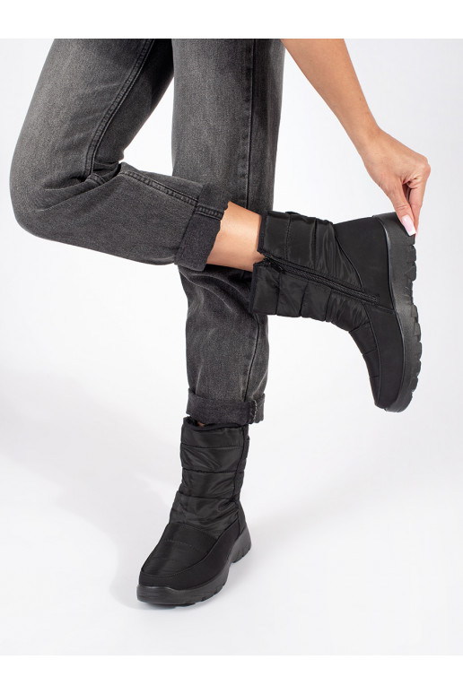 Juodos spalvos su pašiltinimu Moteriški sniego batai Juodos spalvos su pašiltinimu Moteriški sniego batai