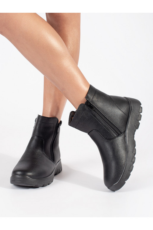 Juodos spalvos  moteriški batai su pašiltinimu