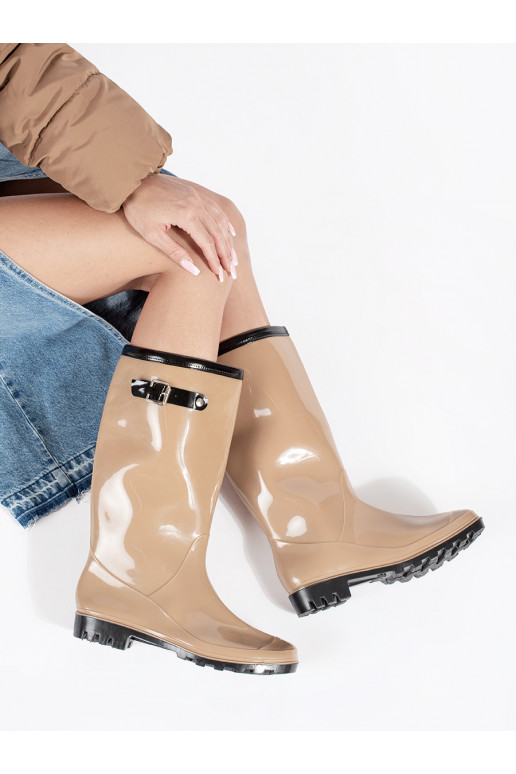 smėlio spalvos   guminiai batai