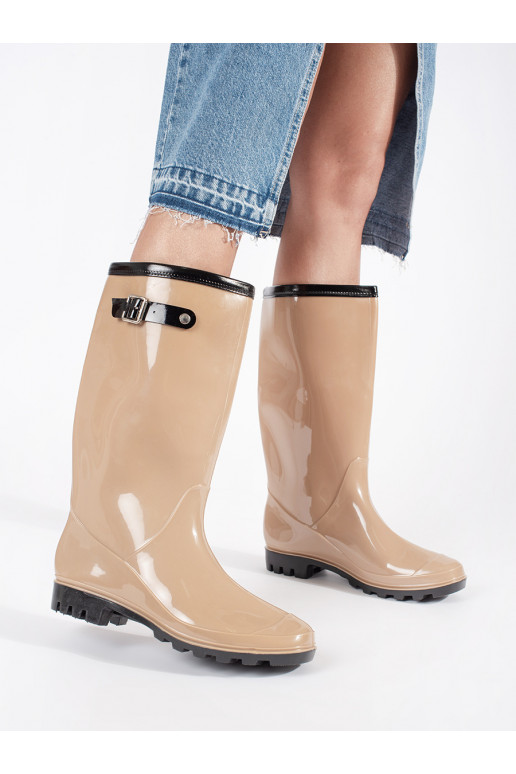 smėlio spalvos   guminiai batai