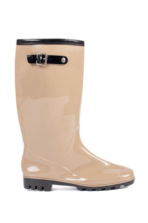 smėlio spalvos   guminiai batai