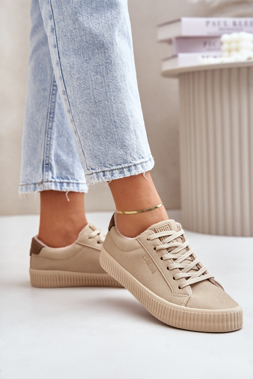 pašiltinti Laisvalaikio bateliai Big Star OO274A461 smėlio spalvos