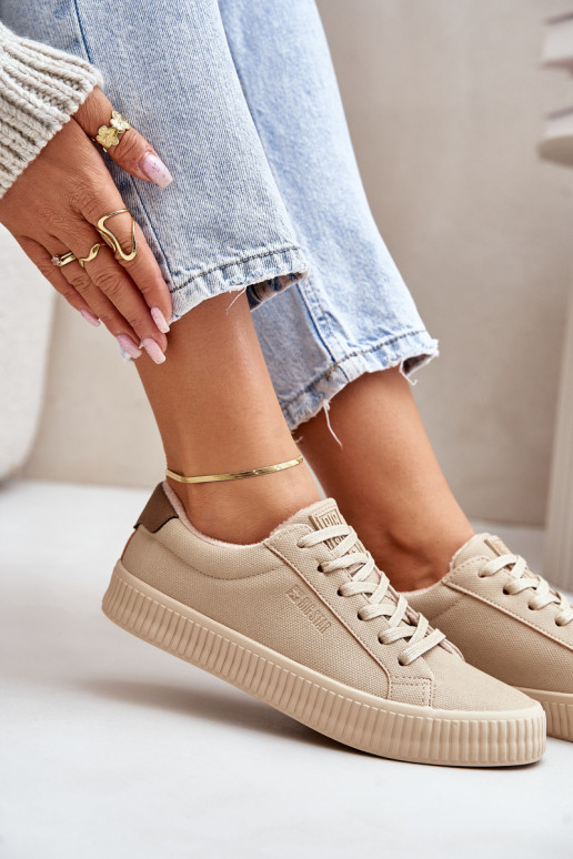 pašiltinti Laisvalaikio bateliai Big Star OO274A461 smėlio spalvos