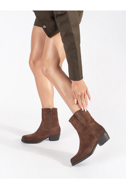   rudos spalvos batai kaubojiško stiliaus Sergio Leone