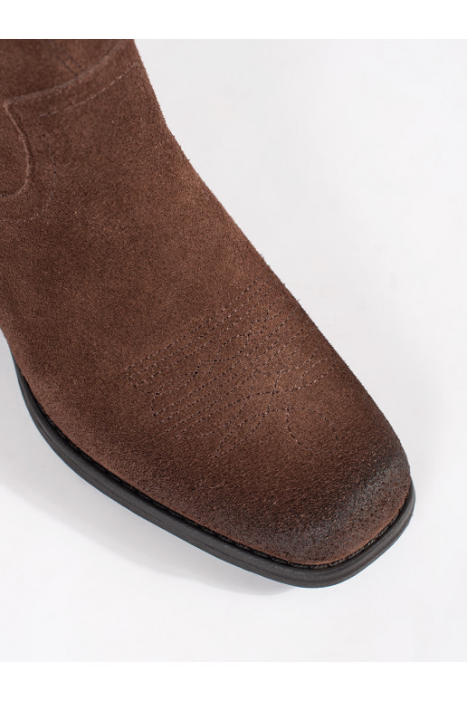   rudos spalvos batai kaubojiško stiliaus Sergio Leone