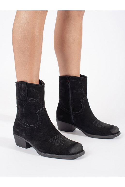   juodos spalvos batai kaubojiško stiliaus Sergio Leone