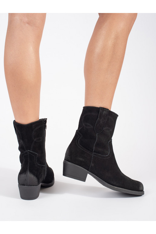   juodos spalvos batai kaubojiško stiliaus Sergio Leone