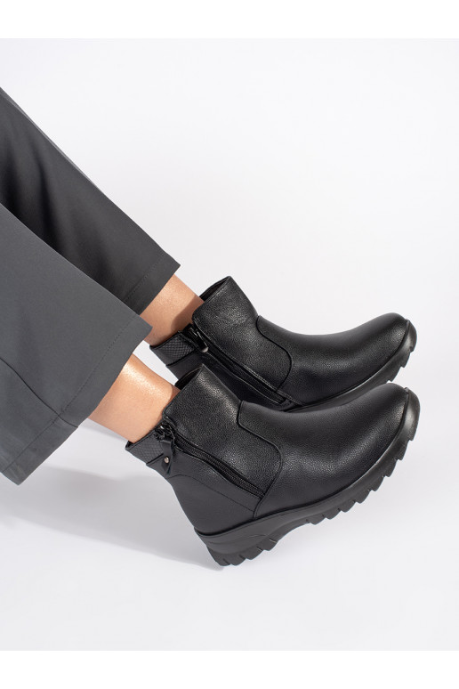 Juodos spalvos  su pašiltinimu moteriški batai