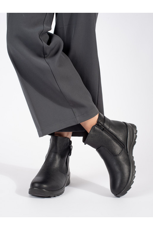 Juodos spalvos  su pašiltinimu moteriški batai