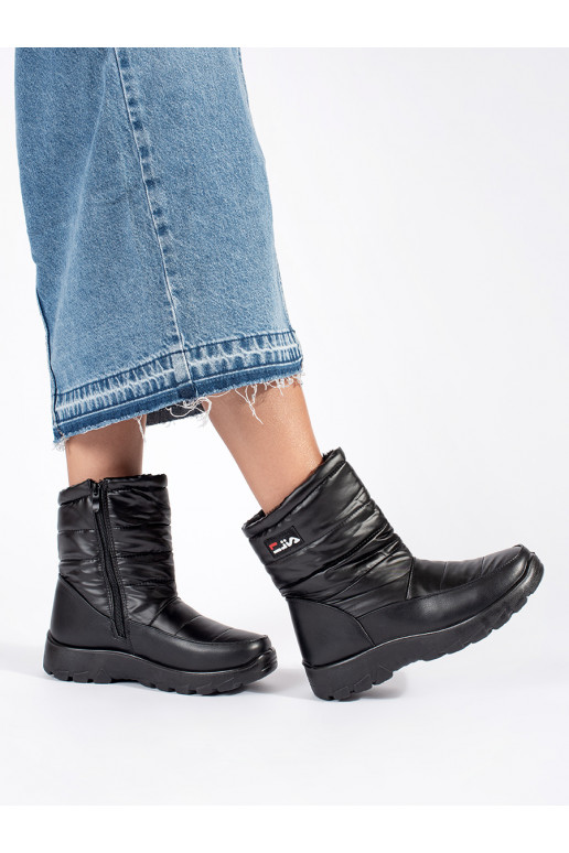 Juodos spalvos Moteriški sniego batai Juodos spalvos Moteriški sniego batai