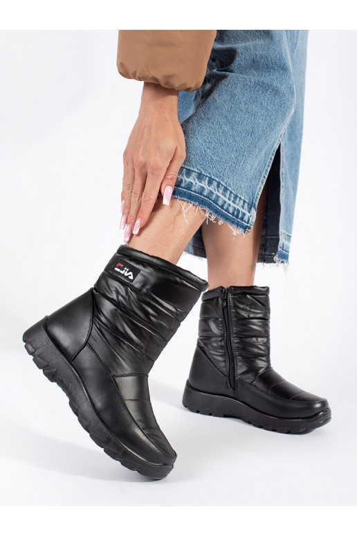 Juodos spalvos Moteriški sniego batai Juodos spalvos Moteriški sniego batai