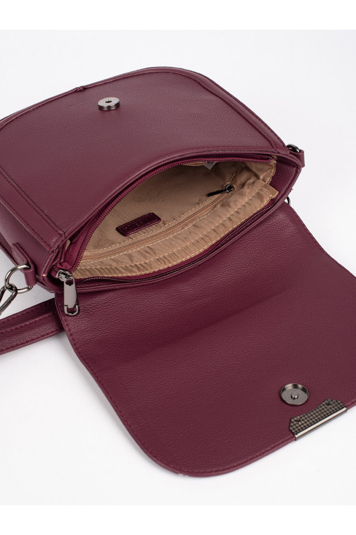 bordo spalvos rankinė  su kailiuku typu baranek