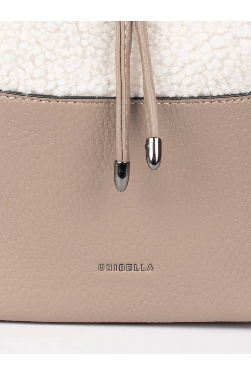 dramblio kaulo spalvos elegantiška rankinė su kailiuku typu baranek