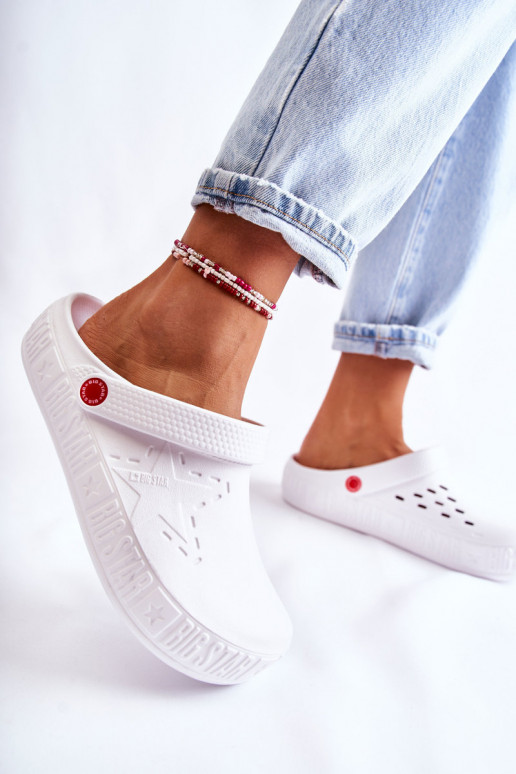 Lengvos šlepetės Big Star baltos spalvos