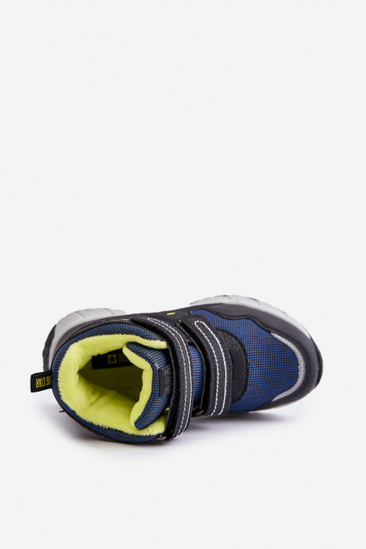 pašiltinti sniego batai batai Vaikiški Big Star OO374130 tamsiai mėlynos spalvos