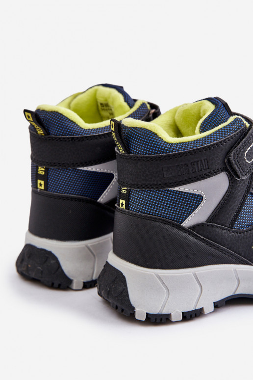 pašiltinti sniego batai batai Vaikiški Big Star OO374130 tamsiai mėlynos spalvos