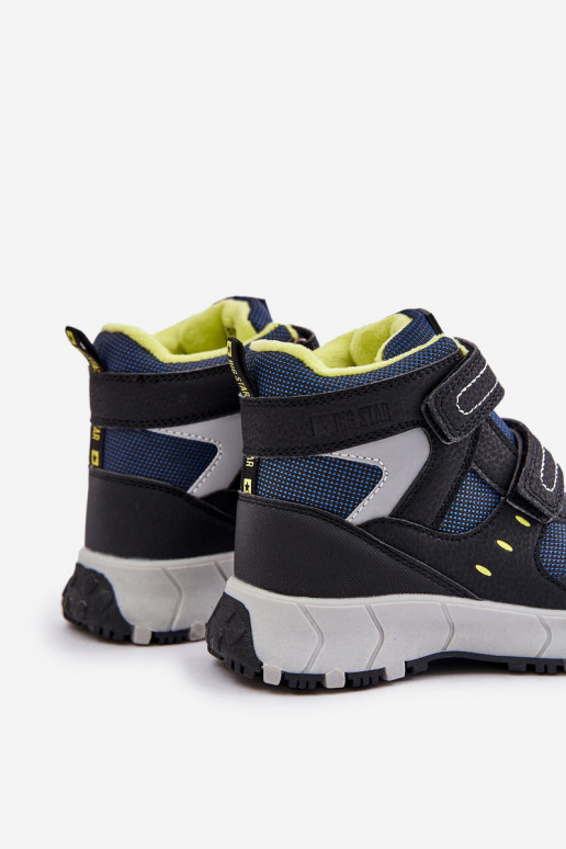 pašiltinti sniego batai batai Vaikiški Big Star OO374130 tamsiai mėlynos spalvos