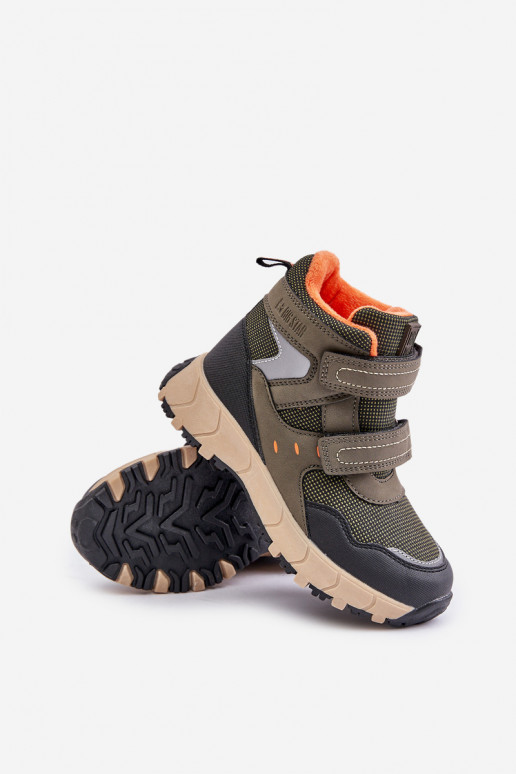 pašiltinti sniego batai batai Vaikiški Big Star OO374129 chaki spalvos