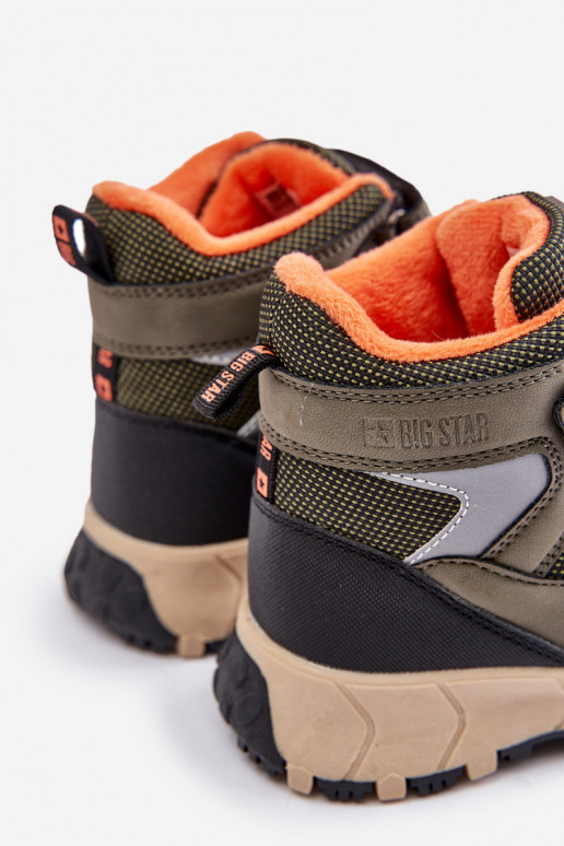 pašiltinti sniego batai batai Vaikiški Big Star OO374129 chaki spalvos