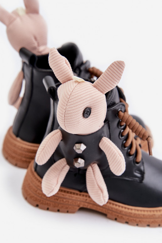   pašiltinti Aulinukai Vaikiški   Vinceza 36261 Juodos spalvos