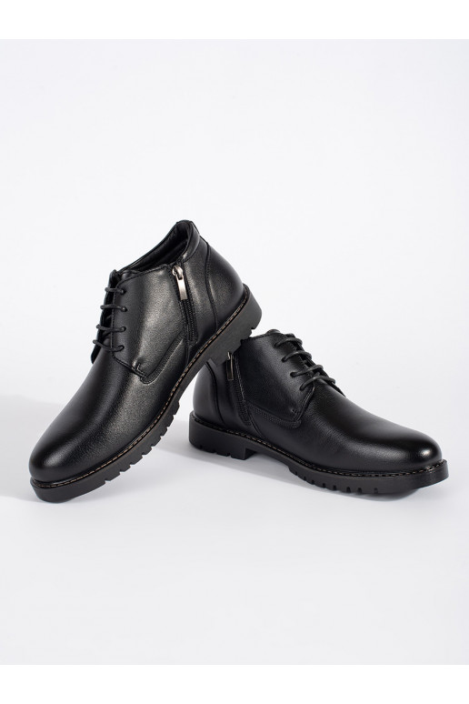 Juodos spalvos su pašiltinimu batai  su raištukais