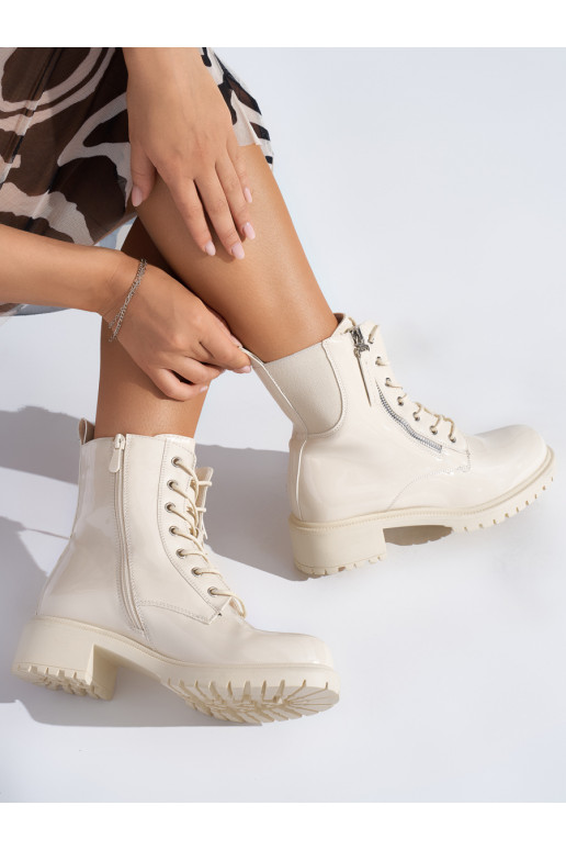 smėlio spalvos Lakuoti batai  su platforma smėlio spalvos Lakuoti batai  su platforma