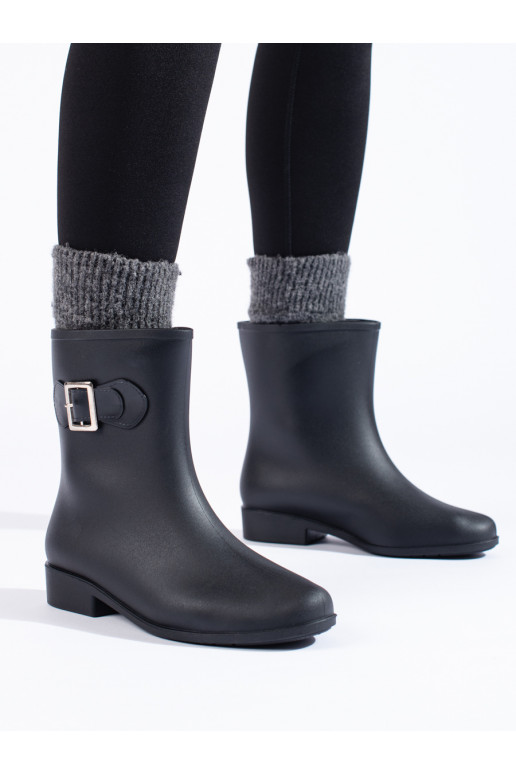 juodos spalvos guminiai batai Shelovet