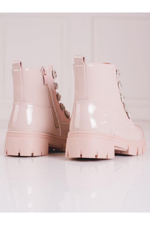 su raišteliais batai  su stilingomis detalėmis rožinės spalvos