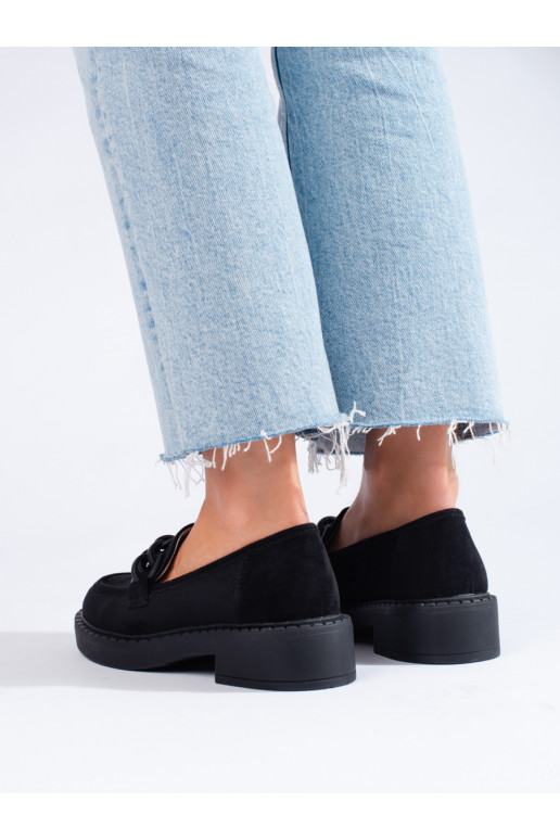 Moteriški mokasinai Potocki iš zomšos juodos spalvos Moteriški mokasinai Potocki iš zomšos juodos spalvos