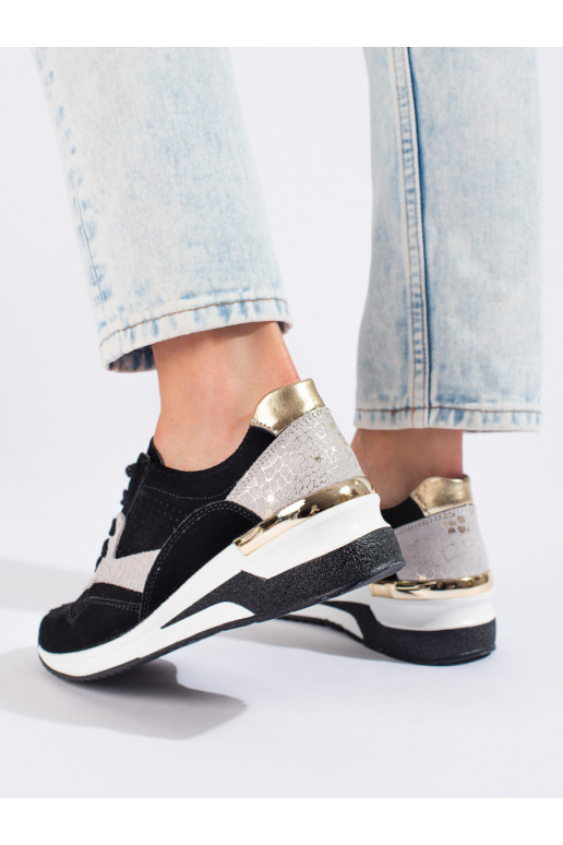 Sneakers modelio batai juodos spalvos Shelovet Sneakers modelio batai juodos spalvos Shelovet