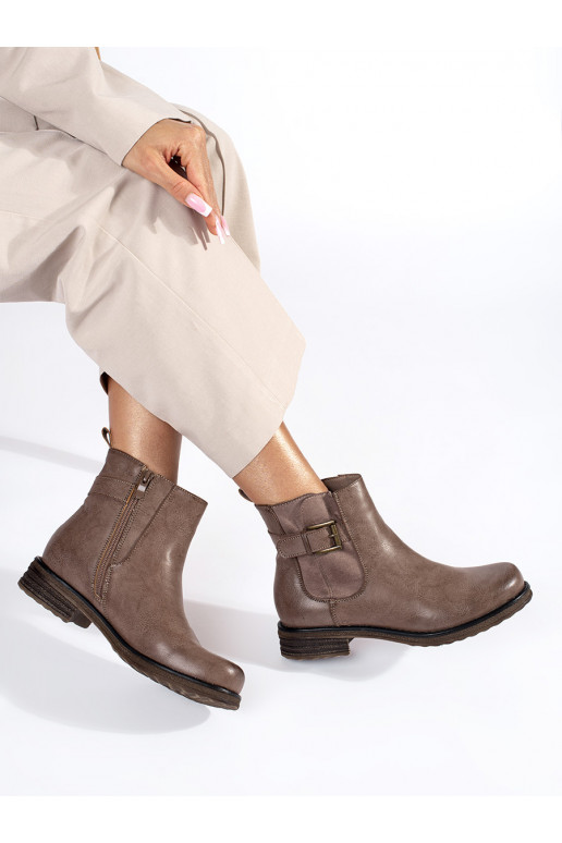 rudos spalvos moteriški batai 