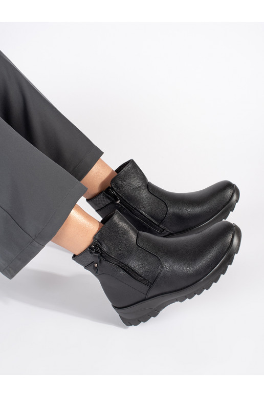 Juodos spalvos  su pašiltinimu moteriški batai