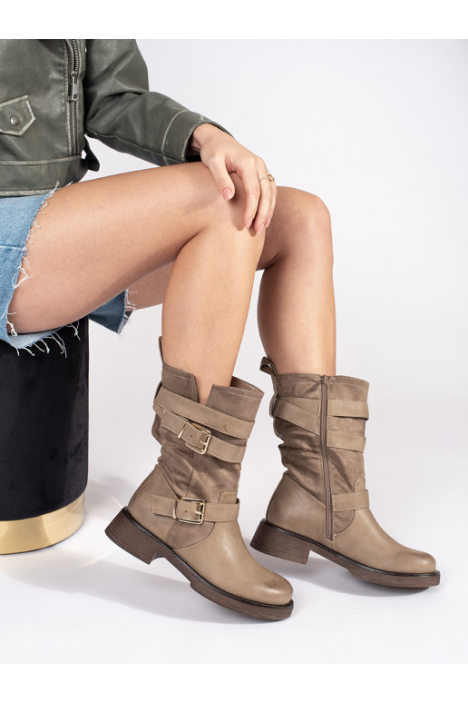 smėlio spalvos moteriški batai  