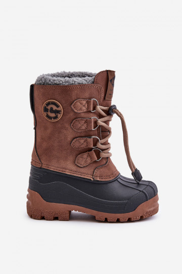 šilti sniego batai Vaikiški su užtempiamu užsegimu Lee Cooper LCJ-24-44-2842K rudos spalvos 2