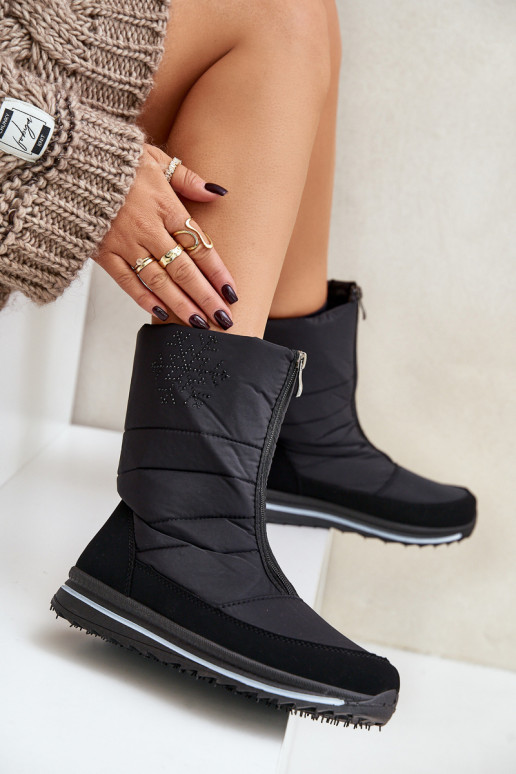  sniego batai su užtrauktukais Progress PROGJ-22-130 Juodos spalvos