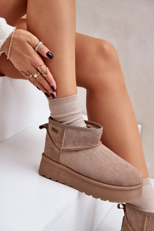  sniego batai su platforma Big Star OO274A100 smėlio spalvos