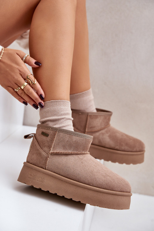  sniego batai su platforma Big Star OO274A100 smėlio spalvos