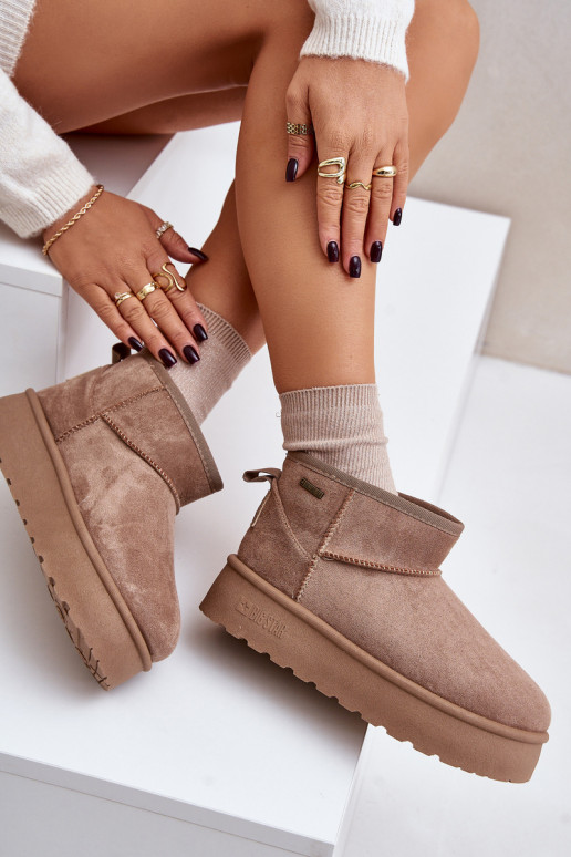  sniego batai su platforma Big Star OO274A100 smėlio spalvos