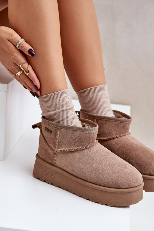  sniego batai su platforma Big Star OO274A100 smėlio spalvos