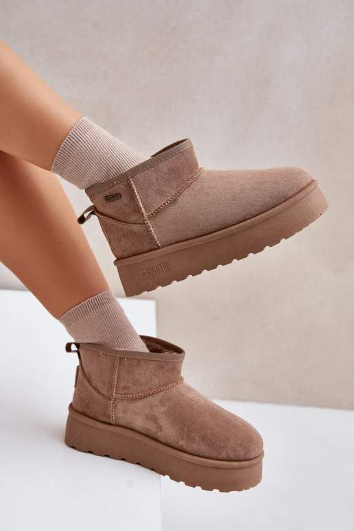  sniego batai su platforma Big Star OO274A100 smėlio spalvos