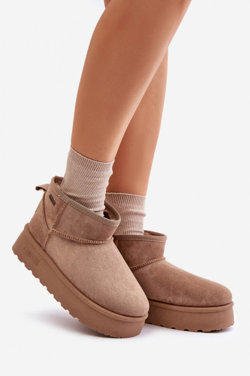  sniego batai su platforma Big Star OO274A100 smėlio spalvos