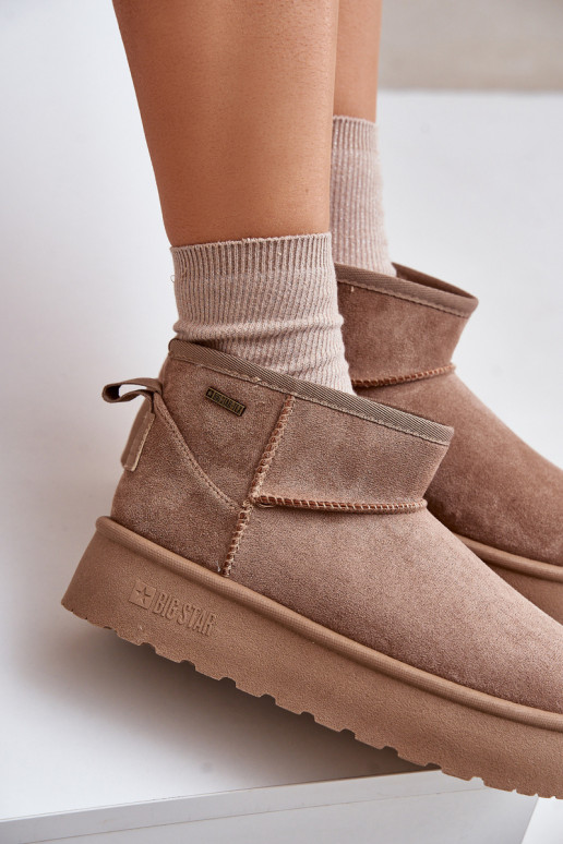  sniego batai su platforma Big Star OO274A100 smėlio spalvos