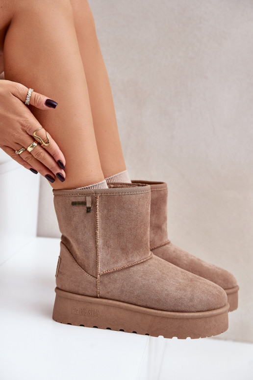  sniego batai  su platforma Big Star OO274A097 smėlio spalvos