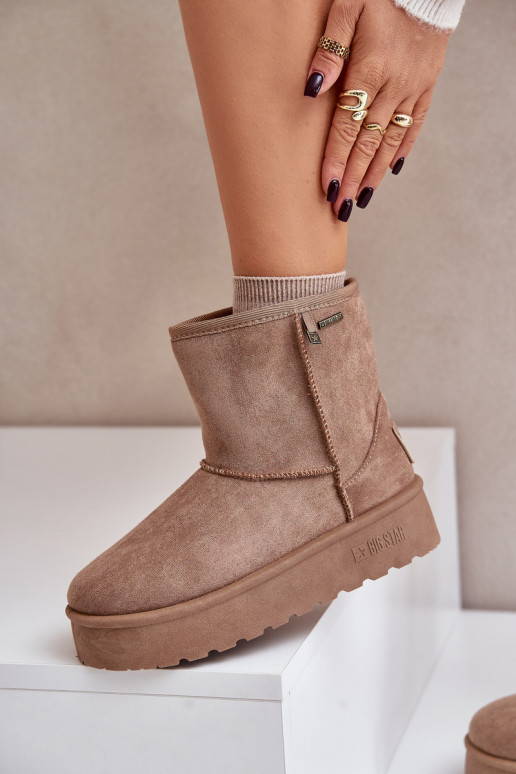  sniego batai  su platforma Big Star OO274A097 smėlio spalvos