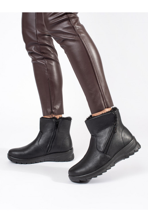 Juodos spalvos  su pašiltinimu moteriški batai